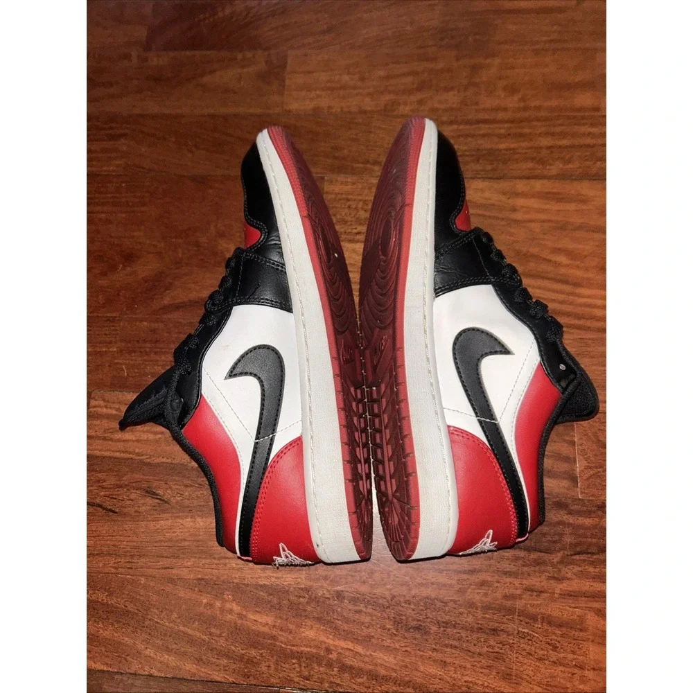 Jordan Air Jordan 1 Low Bred Toe 2.0 Black Red White 553558-161 Men's